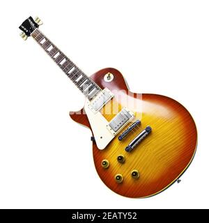 Electric guitar isolated on white background Stock Photo