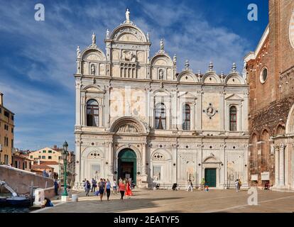 facade of Scuola Grande di San Marco, Venice, Veneto, Italy Stock Photo