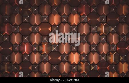 metallic abstract geometric background. Stock Photo
