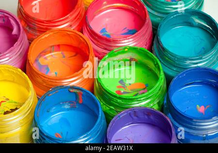 paint colors in the tubes Stock Photo