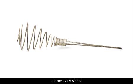 old metal whisk for whipping isolated on white background Stock Photo