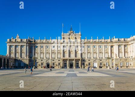 Royal Palace called Palazio Real in Madrid, Spain. Stock Photo