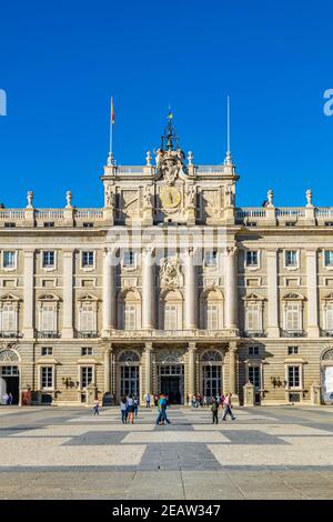 Royal Palace called Palazio Real in Madrid, Spain. Stock Photo