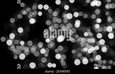 bokeh background lights black and white Stock Photo