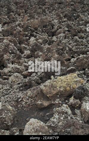 Volcanic landscape in Los Volcanes Natural Park. Stock Photo