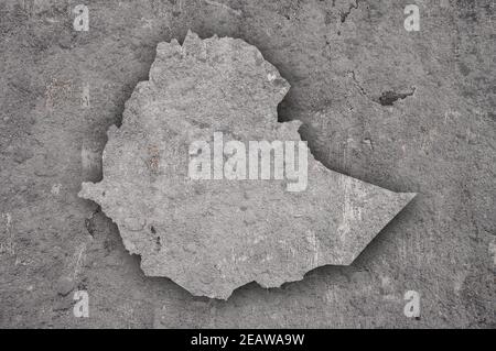 Map of Ethiopia on weathered concrete Stock Photo - Alamy