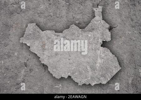 Map of Sudan on weathered concrete Stock Photo - Alamy
