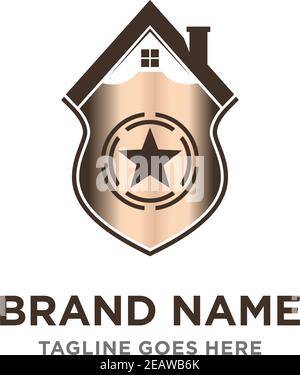 home shield logo your company Stock Vector