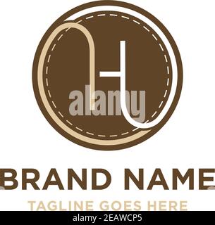 initial design of H clothing your company Stock Vector