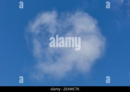 Background of a one single cumulus cloud Stock Photo