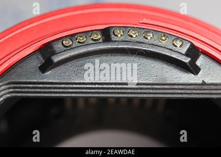 Extension tubes for camera lens to perform macro photography Stock Photo