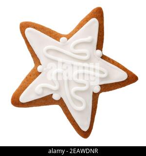 Gingerbread Cookie In Shape Of Star Stock Photo