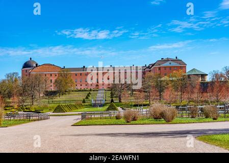 Castle in Uppsala viewed from the botanical garden, Sweden Stock Photo