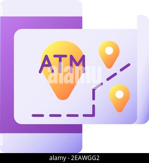 Atm Location vector icon. Simple flat symbol on white background Stock ...