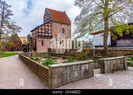 Mansions at the Kulturen open-air museum in Lund, Sweden Stock Photo