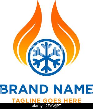 fire cooling logo your company Stock Vector