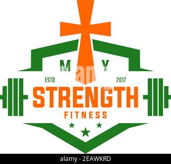 Christian sports logo design your company Stock Vector