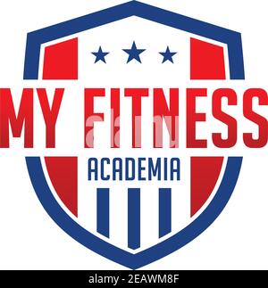 logo my fitness academy you company Stock Vector
