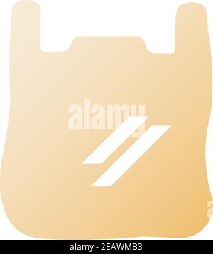 Plastic bag vector flat color icon Stock Vector