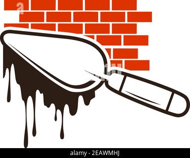 brick construction logo your company Stock Vector
