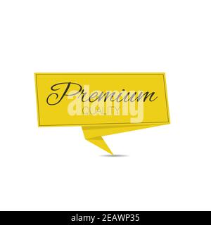 Premium quality label template Stock Vector