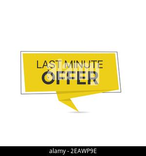 Last minute offer Stock Vector