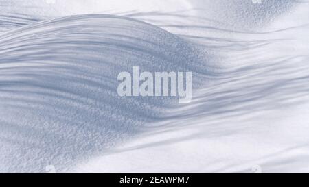 Shadow on Snow Stock Photo