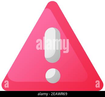 Attention vector flat color icon Stock Vector