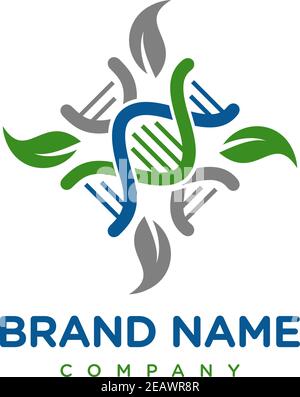 natural genetic logo design your company Stock Vector