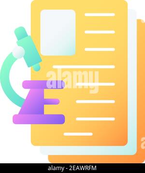 Diagnostic test vector flat color icon Stock Vector