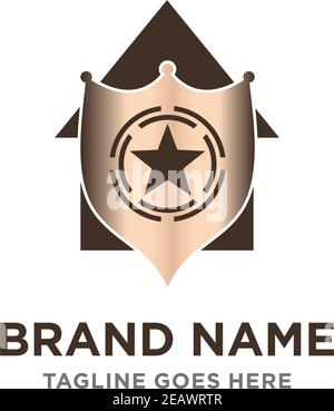 home shield logo your company Stock Vector