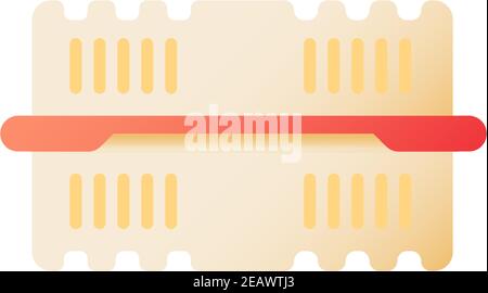 Empty plastic box for take out vector flat color icon Stock Vector