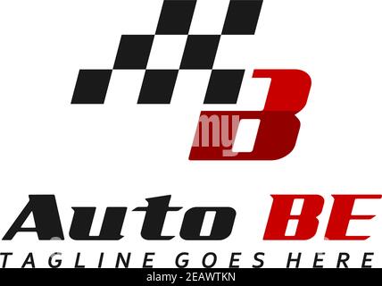automotive logo design initial B your company Stock Vector