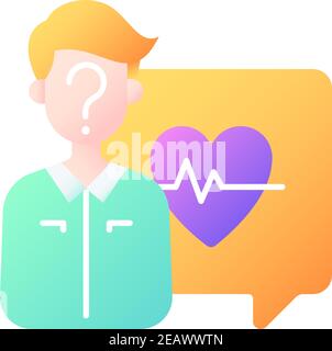 Anonymous question vector flat color icon Stock Vector