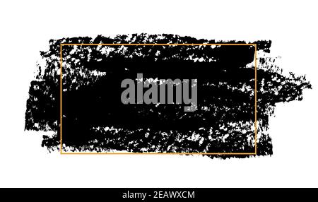 Black paint, ink brush strokes, brushes, lines. Artistic design Stock Vector