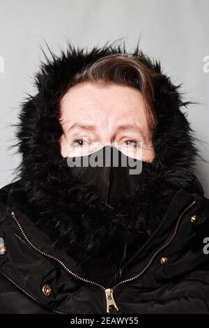 Woman in the winter 2021 Stock Photo
