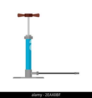Bicycle Pump isolated. Hand Air Pump. vector illustration Stock Vector