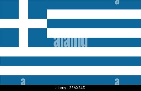 Greece Flag vector isolated on transparent background. It is also known as the Sky Blue and White. Stock Vector