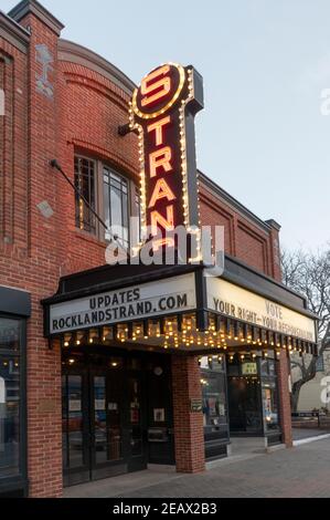 Strand theater in Rockland Maine Stock Photo