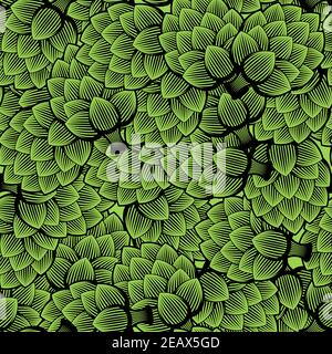 Hop Beer pattern seamless. Hops seed background. vector texture Stock Vector