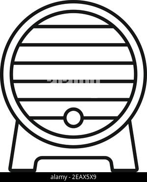 Steel wine barrel icon outline vector. Cellar bottle. Glass bar Stock ...
