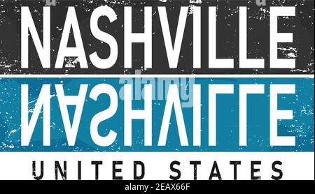 nashville cool t-shirt design vector illustration on white Stock Vector