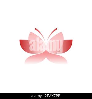 Vector butterfly in gradient style. Digital art Stock Vector