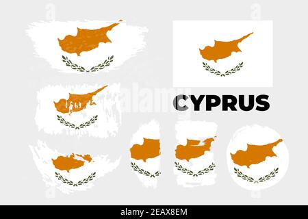 Grunge Cyprus flag.flag of Cyprus,banner. Vector illustration eps10. Stock Vector
