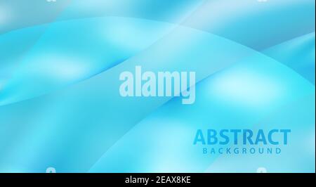 Abstract blurred turquoise blue background with light glares and gradient. Vector graphic wallpaper Stock Vector