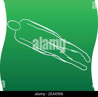 Luge. winter sports icon of a set. Olympic disciplines. vector illustration. Stock Vector