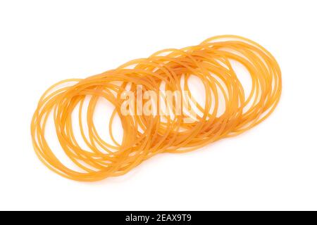 Pile of multi colored rubber bands at a rubber band factory, Mon State,  Myanmar Stock Photo - Alamy