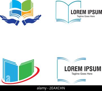 book logo and bookstore icon vector design templateBook Logo Template vector Illustration design Stock Vector