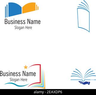 book logo and bookstore icon vector design templateBook Logo Template vector Illustration design Stock Vector