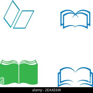 book logo and bookstore icon vector design templateBook Logo Template vector Illustration design Stock Vector